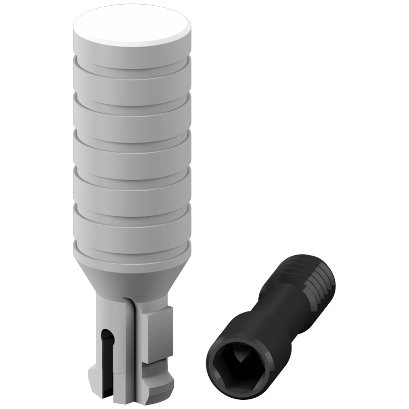 Snap-On Temporary Abutment + Screw